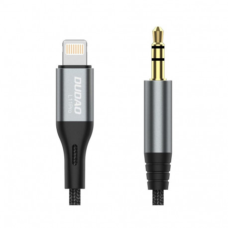 Dudao 1 m \ Lightning (male) || mini jack 3.5 mm (male) \ Gray