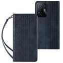 Hurtel Magnet Strap Case Case for Samsung Galaxy A12 5G Pouch Wallet + Mini Lanyard Pendant Blue