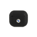 BMW BMW BMA3SSLBK AirPods 3 cover czarny/black Geniune Leather Silver Logo