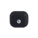BMW BMW BMA3SSLNA AirPods 3 cover granatowy/navy Geniune Leather Silver Logo