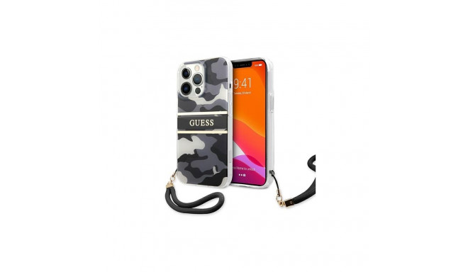 Guess Guess GUHCP13LKCABBK iPhone 13 Pro / 13 6.1" black/black hardcase Camo Strap Collection