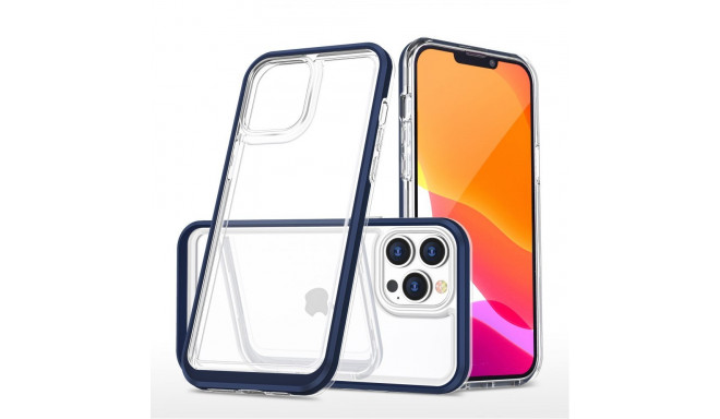 Hurtel Clear 3in1 Case for iPhone 13 Pro Max Frame Cover Gel Blue