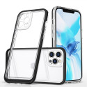 Hurtel Clear 3in1 case for iPhone 12 Pro Max case gel cover with frame black