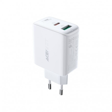 Acefast Acefast wall charger USB Type C / USB 32W, PPS, PD, QC 3.0, AFC, FCP white (A5 white)