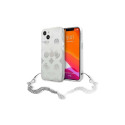Guess Guess GUHCP13SKPESI iPhone 13 mini 5.4" silver/silver hardcase Peony Chain Collection