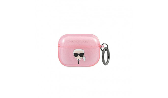 Karl Lagerfeld Karl Lagerfeld KLAPUKHGP AirPods Pro cover rowy/pink Glitter Karl`s Head