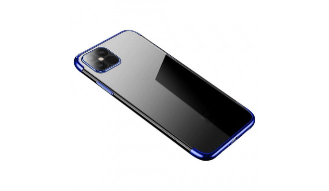 Hurtel Clear Color Case Gel TPU Electroplating frame Cover for iPhone 13 mini blue