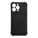 Hurtel Card Armor Case Pouch Cover for iPhone 13 Mini Card Wallet Silicone Air Bag Armor Black