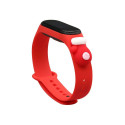 Hurtel Strap Xmas for Xiaomi Mi Band 5 / 6 Christmas Silicone Strap Bracelet with Glove - Red