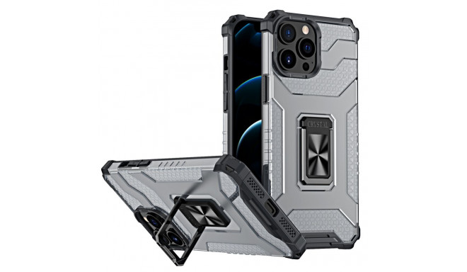 Hurtel Crystal Ring Case Kickstand Tough Rugged Cover for iPhone 12 Pro Max black