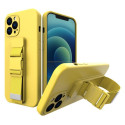 Hurtel - Rope case gel case with a chain lanyard bag lanyard iPhone 13 Pro Max yellow