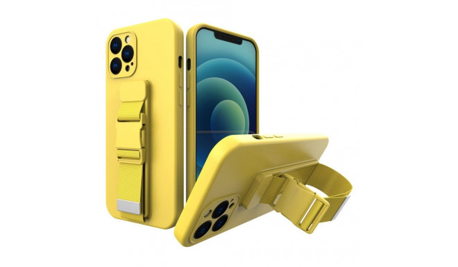 Hurtel - Rope case gel case with a chain lanyard bag lanyard iPhone 13 Pro Max yellow