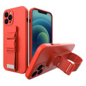 Hurtel Rope case gel case with a chain lanyard bag lanyard iPhone 13 Pro Max red