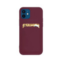 Hurtel Card Case Silicone Wallet Case with Card Slot Documents for Samsung Galaxy A72 4G Burgundy