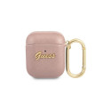 Guess Guess GUA2SASMP AirPods cover pink/pink Saffiano Script Metal Collection