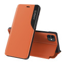 Hurtel - Eco Leather View Case elegant bookcase type case with kickstand for iPhone 13 mini orange