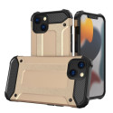 Hurtel Hybrid Armor Case Tough Rugged Cover for iPhone 13 mini golden