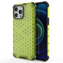 Hurtel Honeycomb Case armor cover with TPU Bumper for iPhone 13 Pro Max green