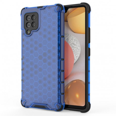 Hurtel Honeycomb Case armor cover with TPU Bumper for Samsung Galaxy A42 5G blue