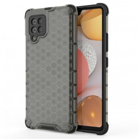 Hurtel Honeycomb Case armor cover with TPU Bumper for Samsung Galaxy A42 5G black