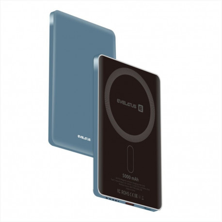 Evelatus Evelatus PD20W 5000mAh Power Bank MagLink Elite With Wireless charging EVEP02PBMEB Blue