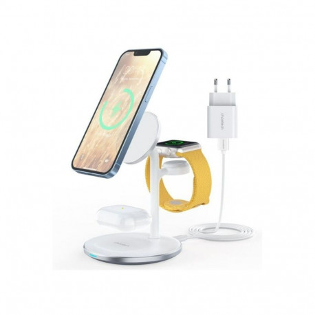 Choetech T585-F 3in1 inductive charging station iPhone, AirPods Pro, Apple Watch with Adapter White