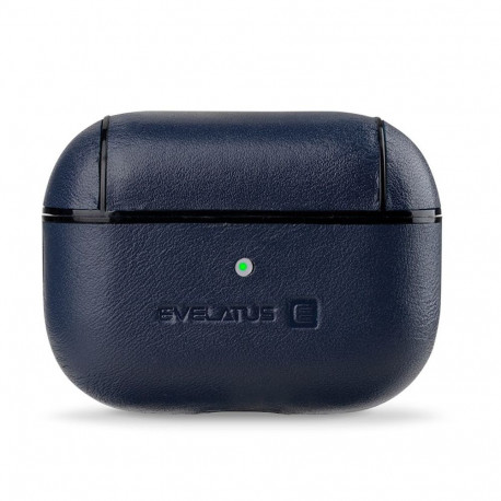Evelatus headphones protective case Apple AirPods Pro Leather, dark blue