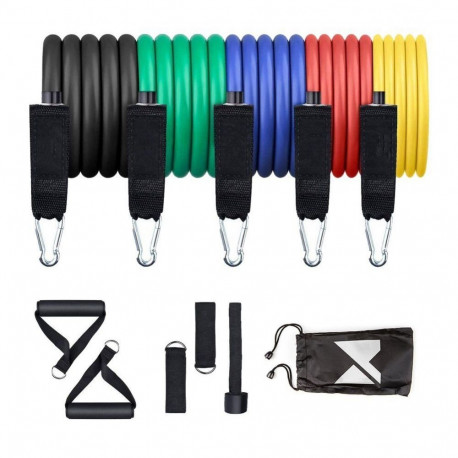 Wozinsky Wozinsky Set of 5 Fitness Bands Exercise Expander + Accessories (WRTS5-01)