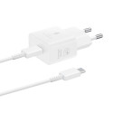 Samsung Samsung EP-T2510XWEGEU 25W SFC GaN wall charger with USB-C cable - white