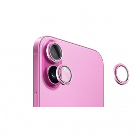 Evelatus Apple iPhone 16 / 16 Plus Camera Lens Protector Armor Pink