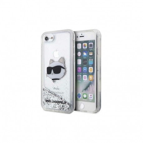 Karl Lagerfeld Karl Lagerfeld KLHCI8LNHCCS iPhone 7/8/ SE 2020/2022 silver/silver hardcase Glitter C