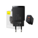 Baseus Baseus Compact Quick Charger, USB, USB-C, 20W (black)
