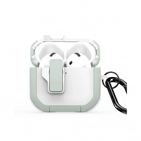 Dux Ducis - AirPods 4 PECP Series PC+TPU Cover with Hook White Green