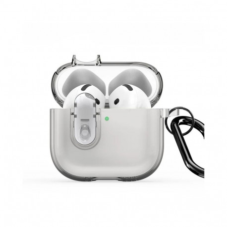Dux Ducis Apple AirPods 4 PECL Series PC+TPU Cover with Hook Grey