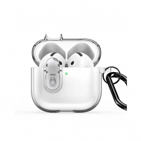 Dux Ducis Apple AirPods 4 PECL Series PC+TPU Cover with Hook Clear
