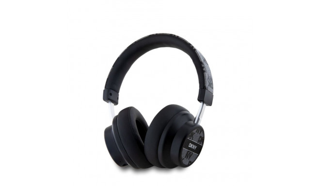 DKNY - DKNY PU Leather Checkered Pattern Wireless Headphone Black