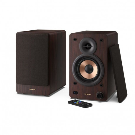 Sharp CP-SS30 Bookshelf Speakers, Brown