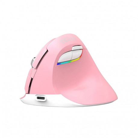 Delux Wireless Vertical Mouse Delux M618Mini DB BT+2.4G 2400DPI (pink)