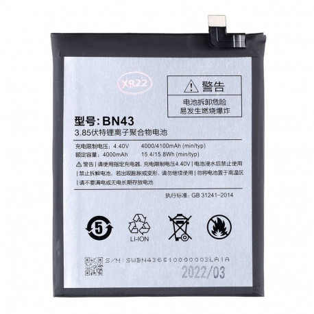 - BN43 Xiaomi Battery 4000mAh (OEM)