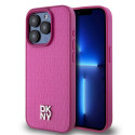 DKNY - DKNY PU Leather Repeat Pattern Stack Logo MagSafe Case for iPhone 15 Pro Max Pink
