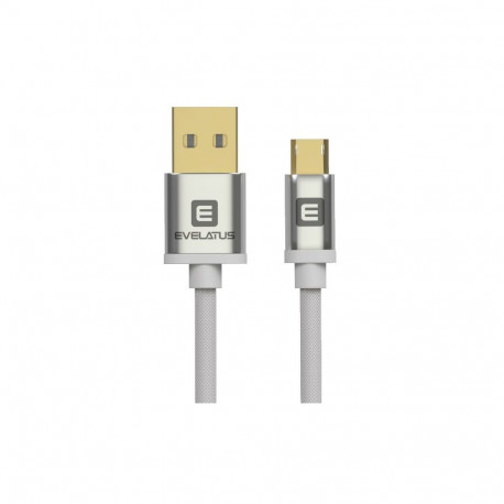 Evelatus Universal Data cable Micro USB EDC02 dual side gold plated connectors White