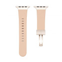Connect Watch 42/44/45mm Single loop buckle leather Watch Straps Rose pink