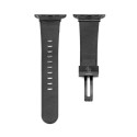 Connect Watch 38/40/41mm Single loop buckle leather Watch Straps Black