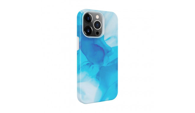 Evelatus Apple iPhone 15 Pro Premium Silicone case Customized Print Blue