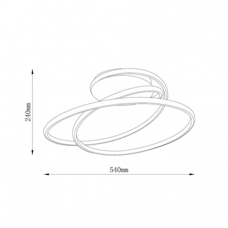 CEILING LED LIGHT SIBIU 4000K 40W BLACK