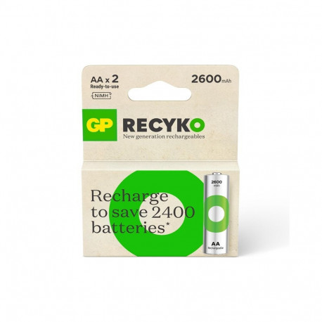 ACCUMULATORS GP RECYKO AA. 2600MAH. 2PC