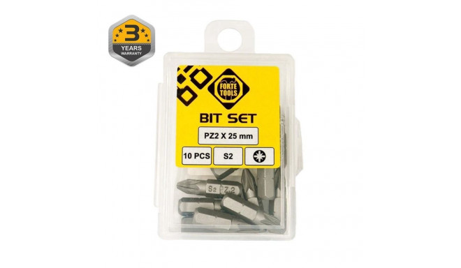 SCREWDRIVER BIT PZ2X25MM 10PCS