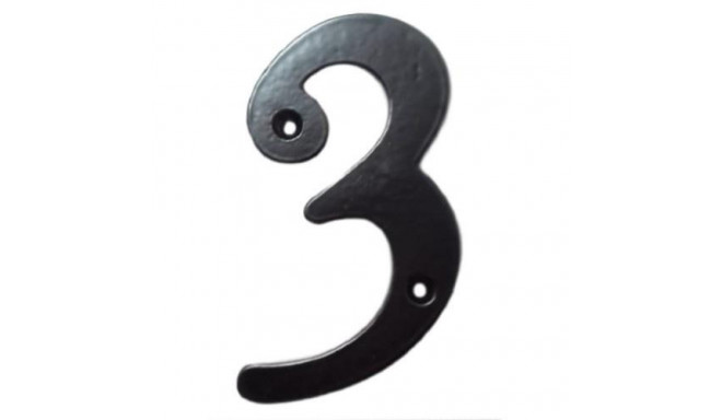 NUMBER 3 GB-2531_3 105X65 MM BLACK