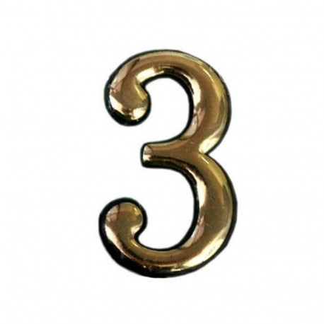 ukse number kuldne 3 PLASTM