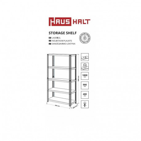STORAGE SHELF T40A MDF 180X90X40 175KG